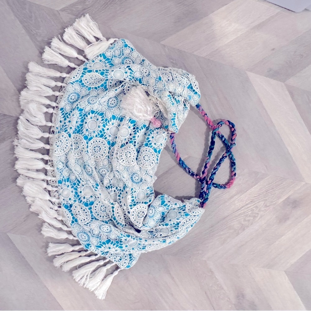 6 Shore Road Turquoise Bag in Cotton Lace